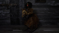 3.5FT Light Up Talking Doll on Animated Rocking Horse Decoration